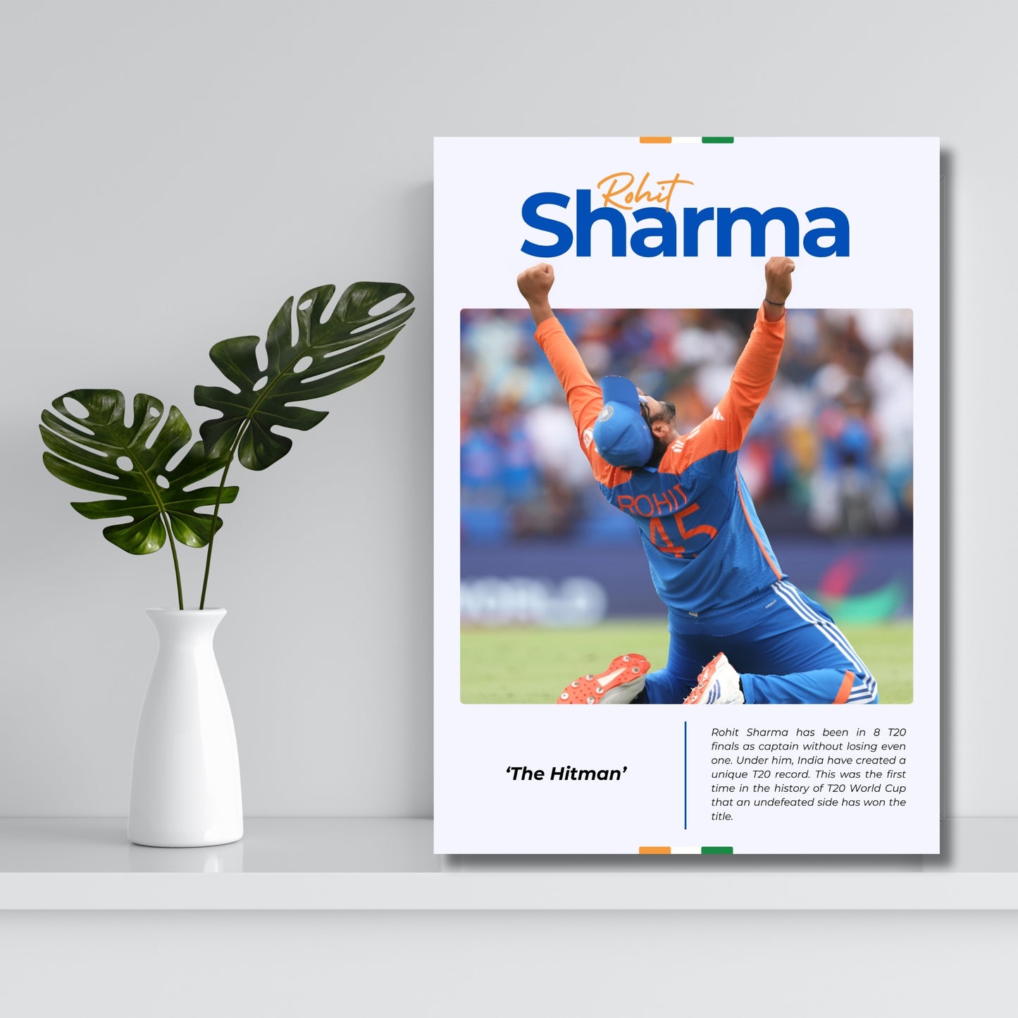 Rohit Sharma Poster Rohit Sharma Hitman World Cup 2024 Framed Poster Rohit Sharma World Cup Metal Poster
