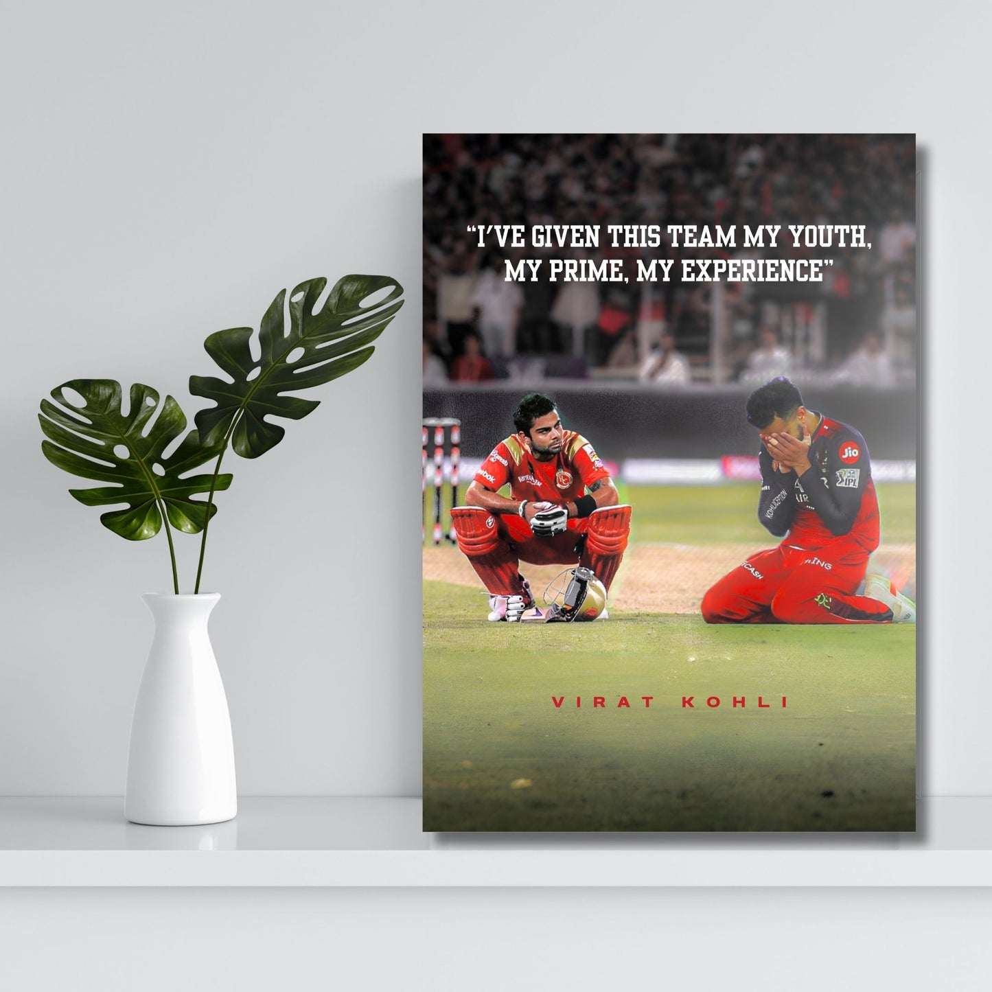 Virat Kohli RCB Champions Poster King Kohli IPL RCB Framed Poster Virat Kohli Metal Poster