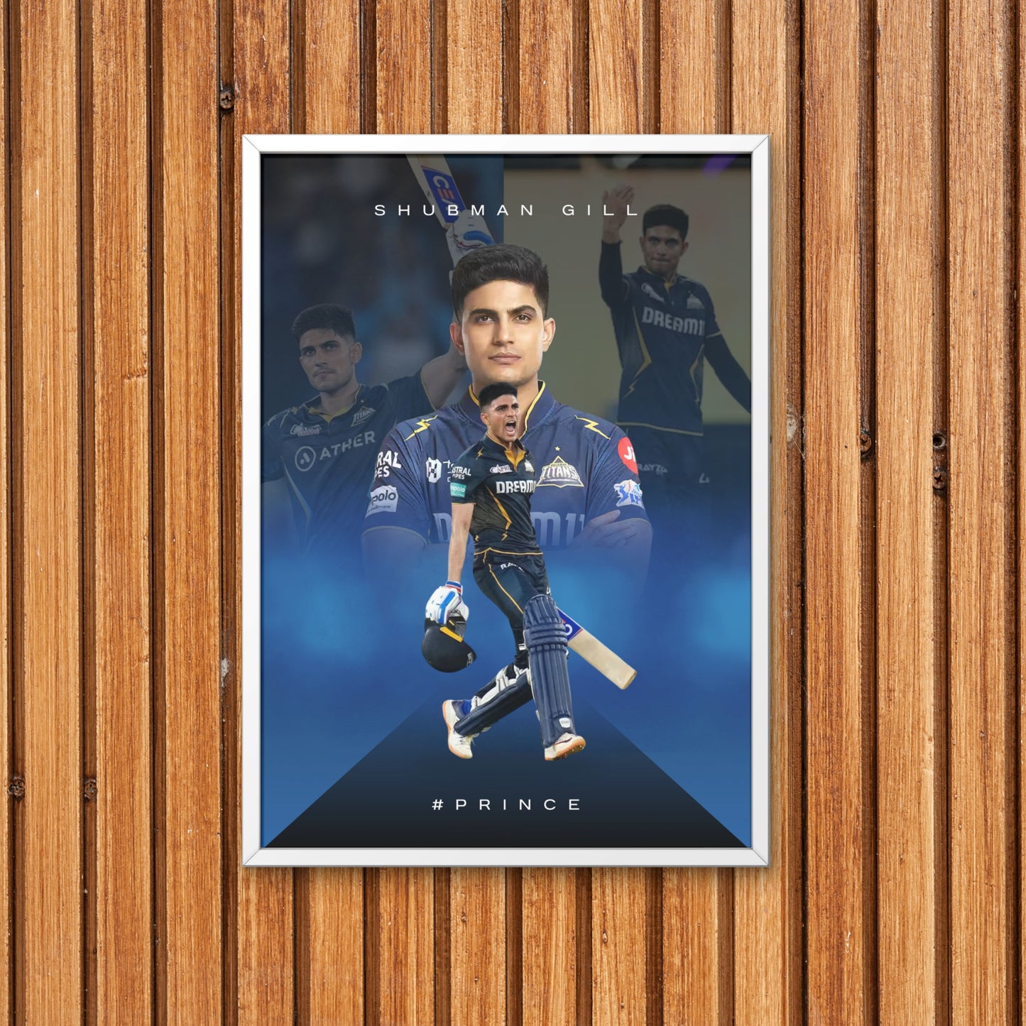 Shubman Gill Gujarat Poster IPL Shubman Gill Prince Framed Poster Shubman GIll Metal Poster