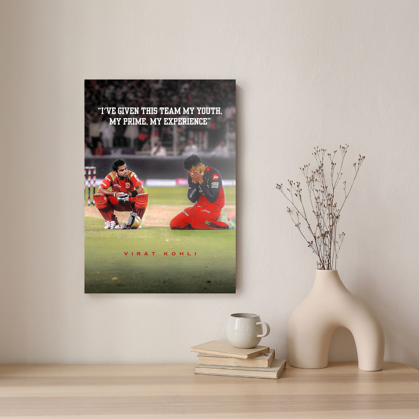 Virat Kohli RCB Champions Poster King Kohli IPL RCB Framed Poster Virat Kohli Metal Poster
