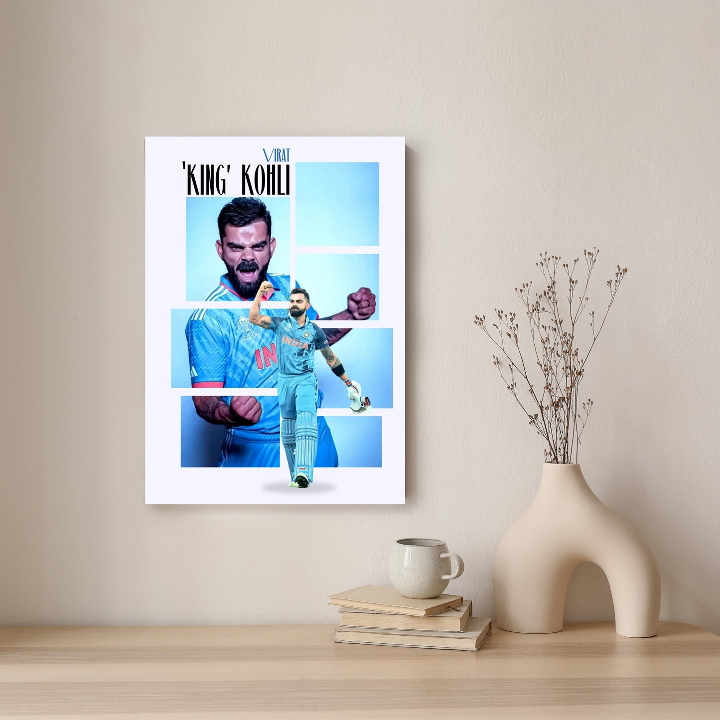 Virat Kohli Team India Poster Virat King Kohli Framed Poster Virat Kohli Metal Poster Virat Kohli Fan Gift
