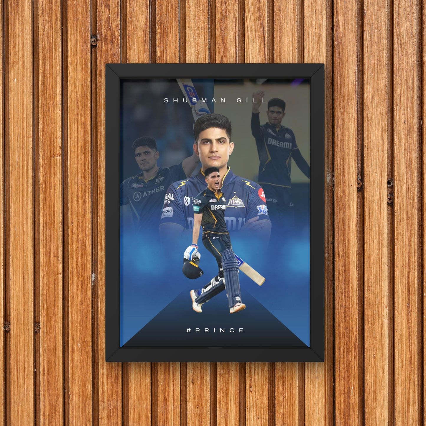 Shubman Gill Gujarat Poster IPL Shubman Gill Prince Framed Poster Shubman GIll Metal Poster
