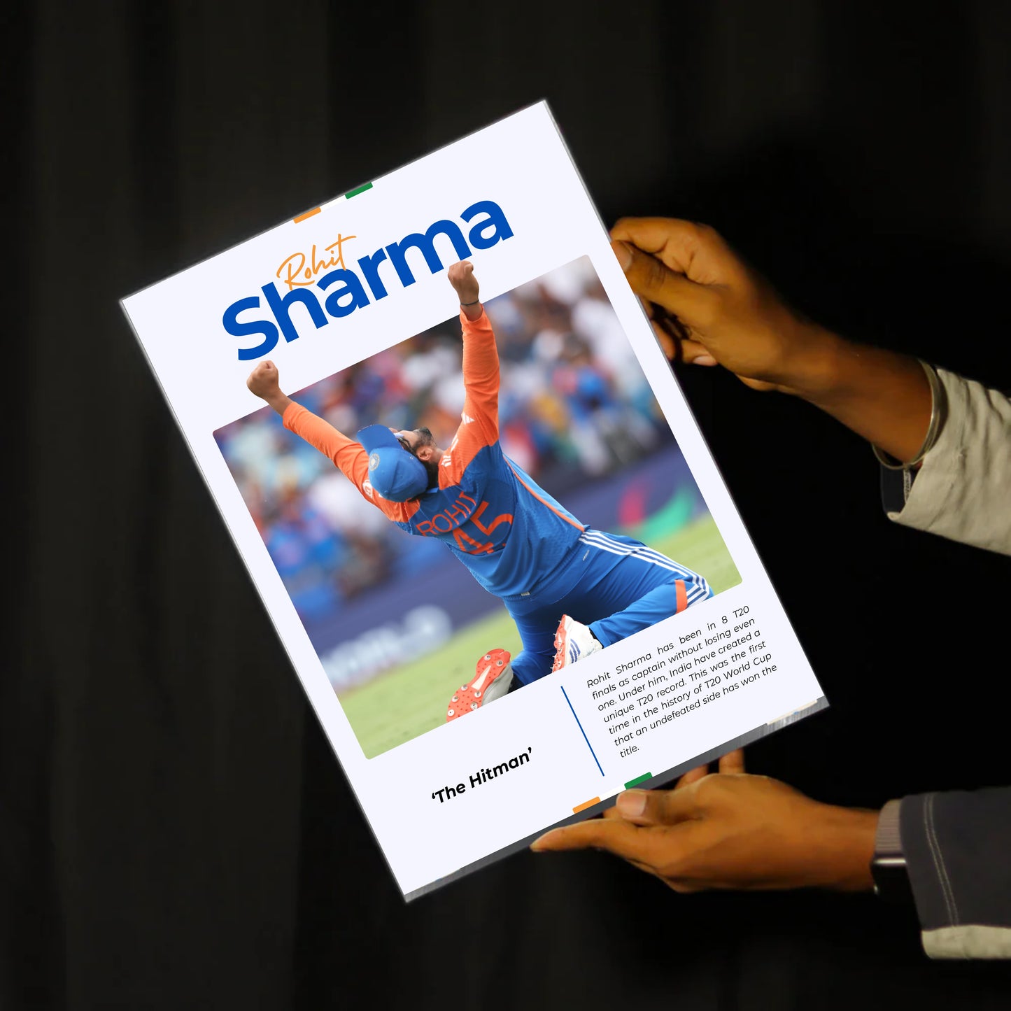 Rohit Sharma Poster Rohit Sharma Hitman World Cup 2024 Framed Poster Rohit Sharma World Cup Metal Poster