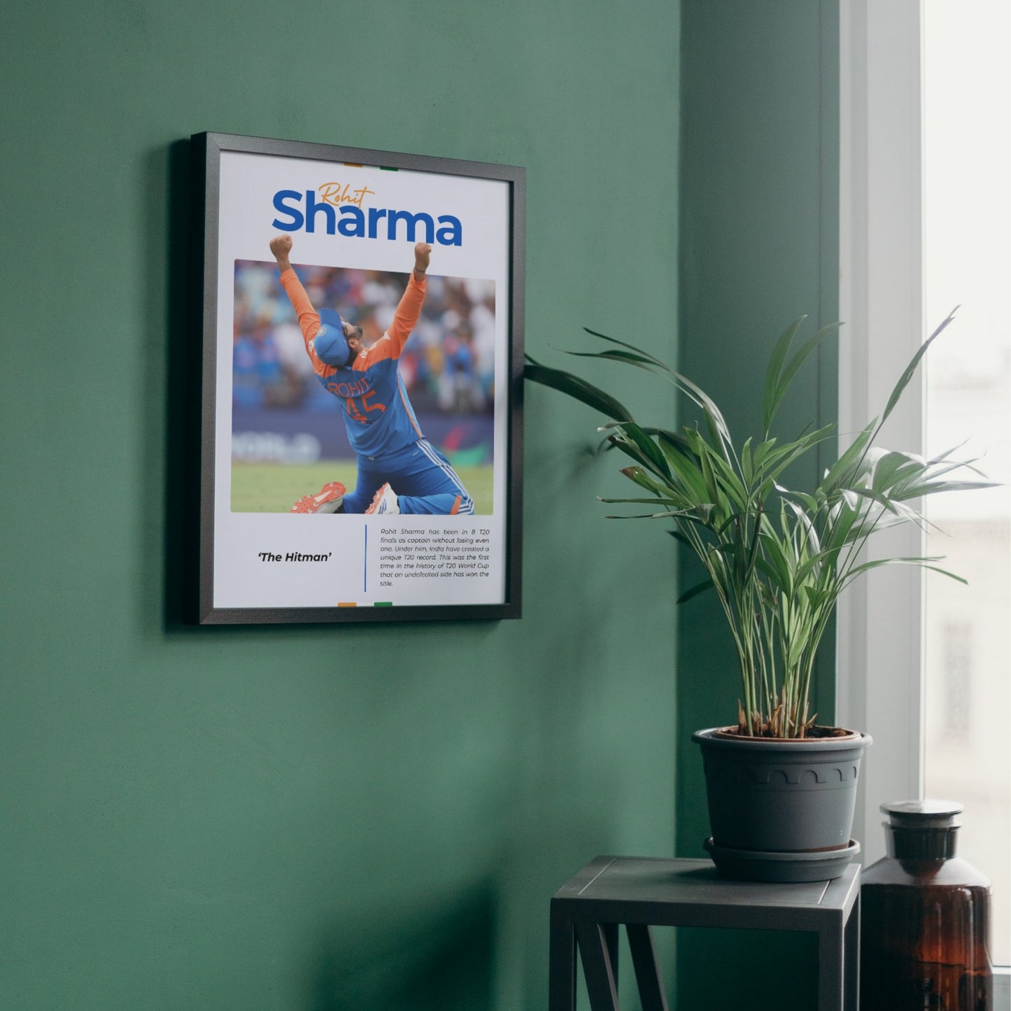 Rohit Sharma Poster Rohit Sharma Hitman World Cup 2024 Framed Poster Rohit Sharma World Cup Metal Poster