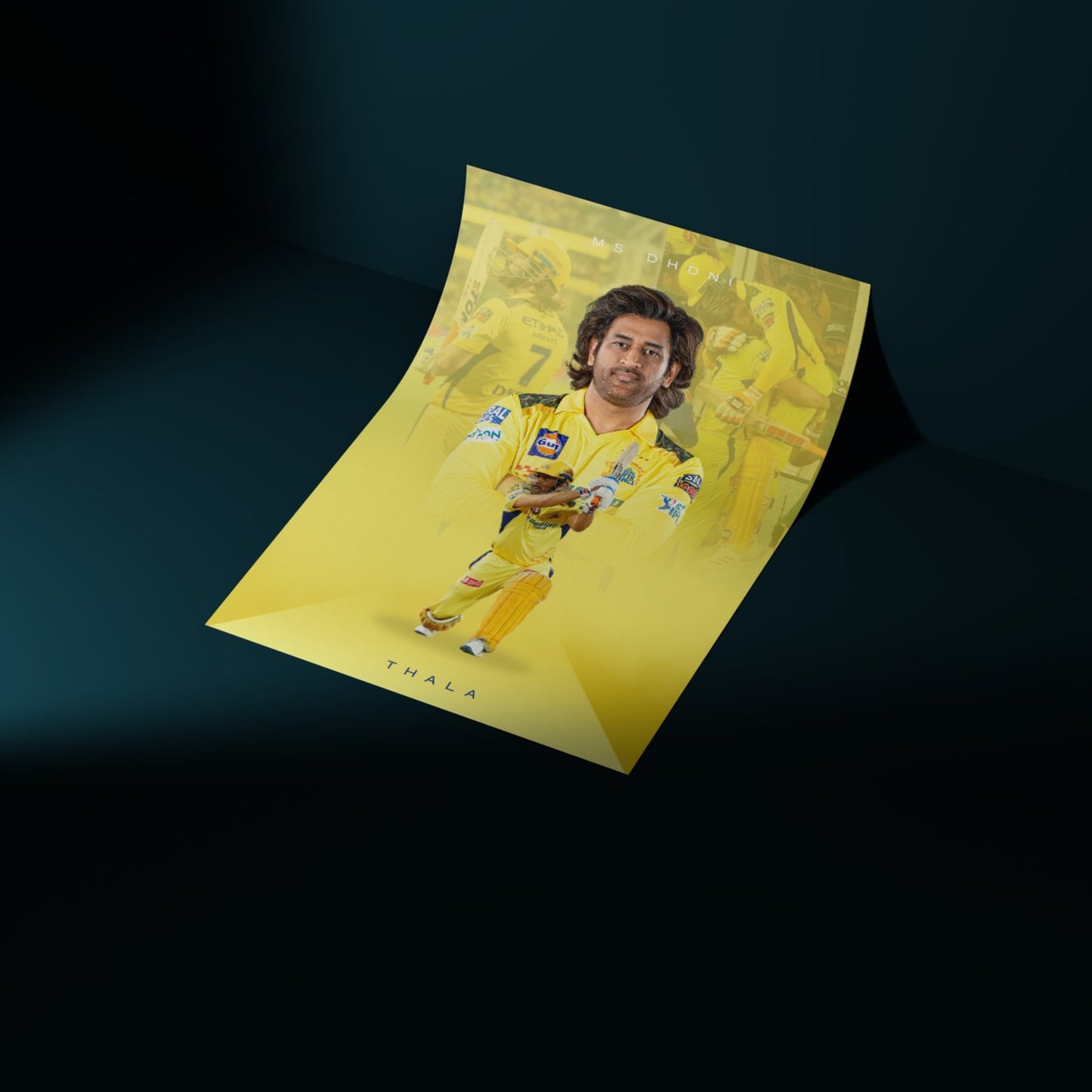 MS Dhoni Thala CSK Poster MSD CSK Poster Thala Dhoni Fan Gift Poster