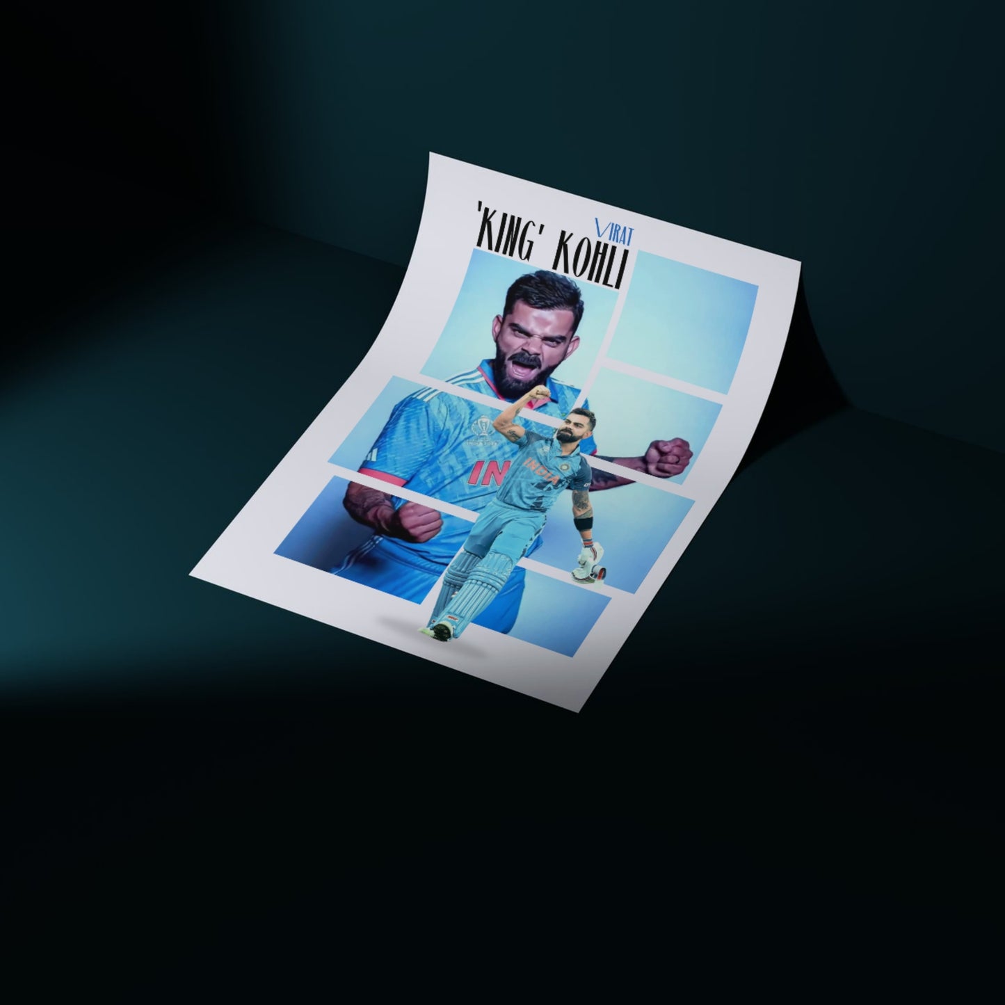 Virat Kohli Team India Poster Virat King Kohli Framed Poster Virat Kohli Metal Poster Virat Kohli Fan Gift