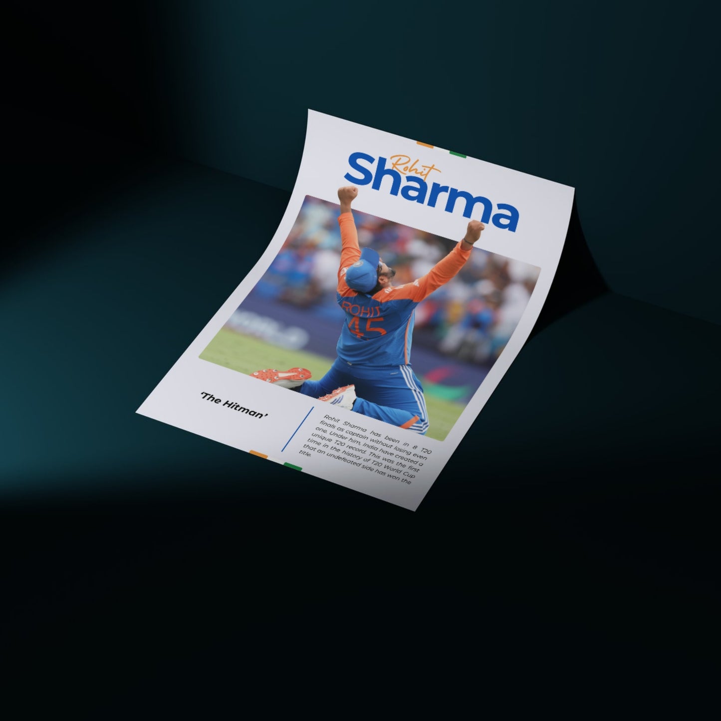 Rohit Sharma Poster Rohit Sharma Hitman World Cup 2024 Framed Poster Rohit Sharma World Cup Metal Poster