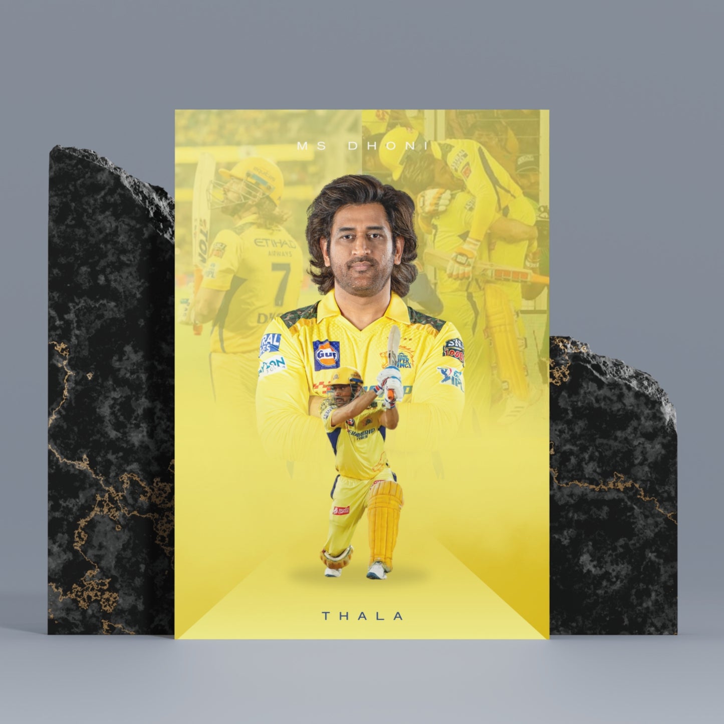 MS Dhoni Thala CSK Poster MSD CSK Poster Thala Dhoni Fan Gift Poster