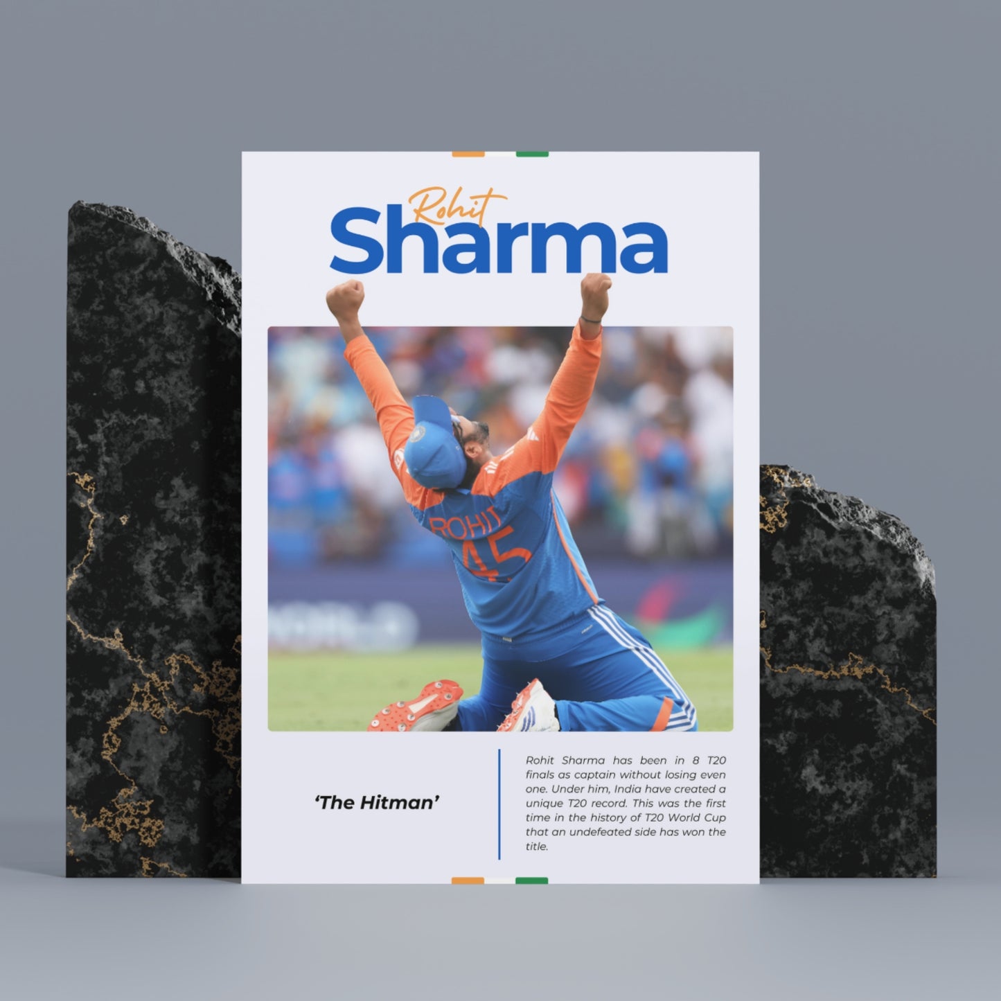 Rohit Sharma Poster Rohit Sharma Hitman World Cup 2024 Framed Poster Rohit Sharma World Cup Metal Poster