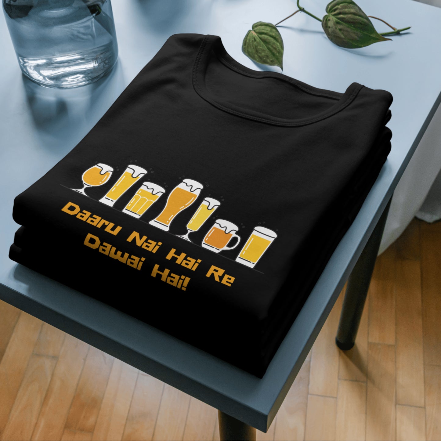 Daaru Nai Hai Re, Dawai Hai! Funny Dialogue Oversized T-Shirt Funny Graphic Oversize Tee