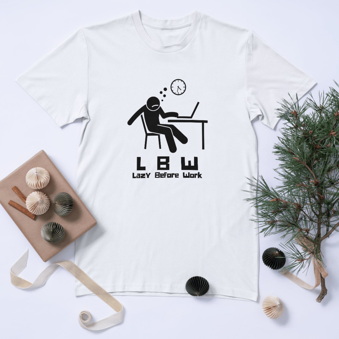 LBW Lazy Before Work Cricket T-Shirt Funny Cricket and Work Graphic Tee