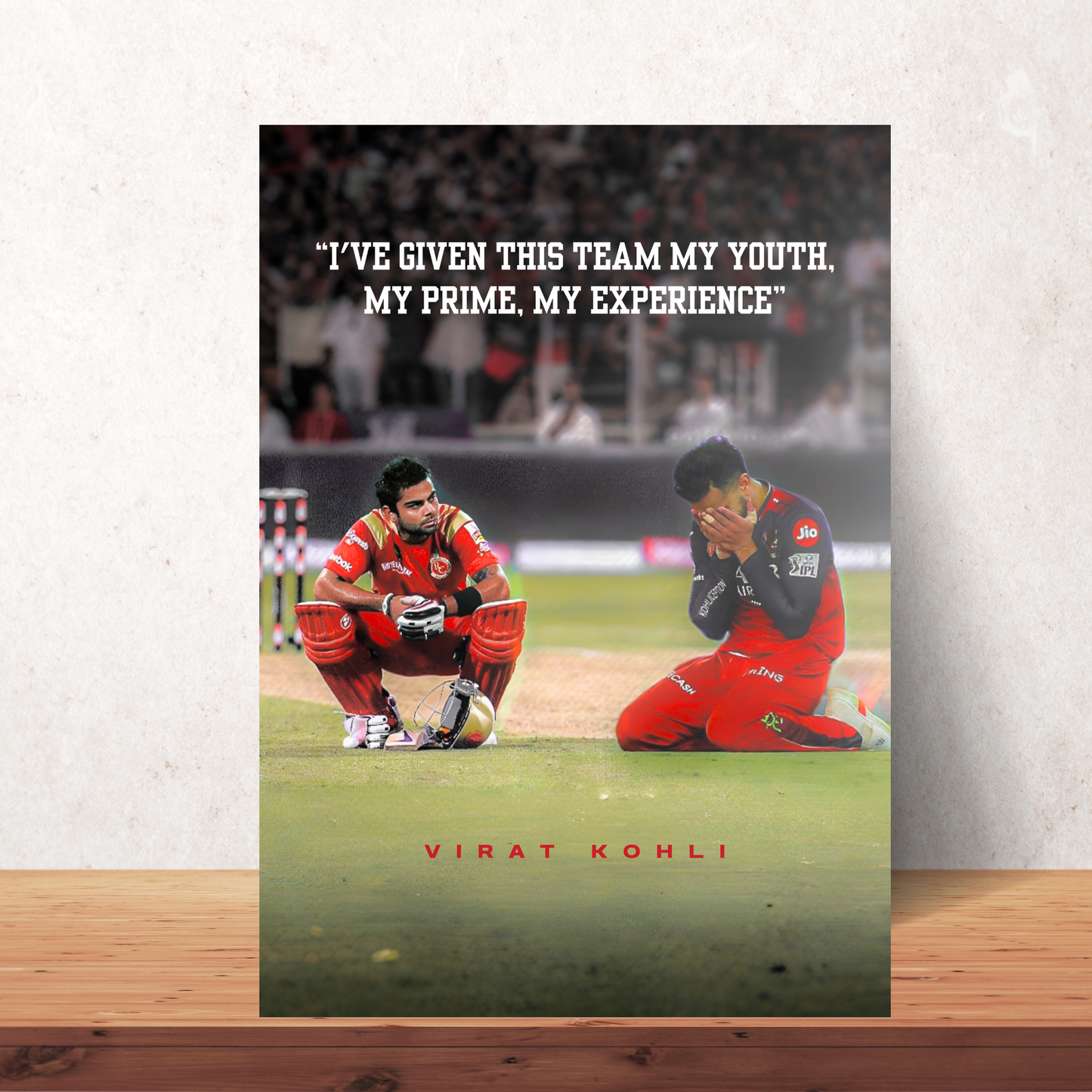 Virat Kohli RCB Champions Poster King Kohli IPL RCB Framed Poster Virat Kohli Metal Poster