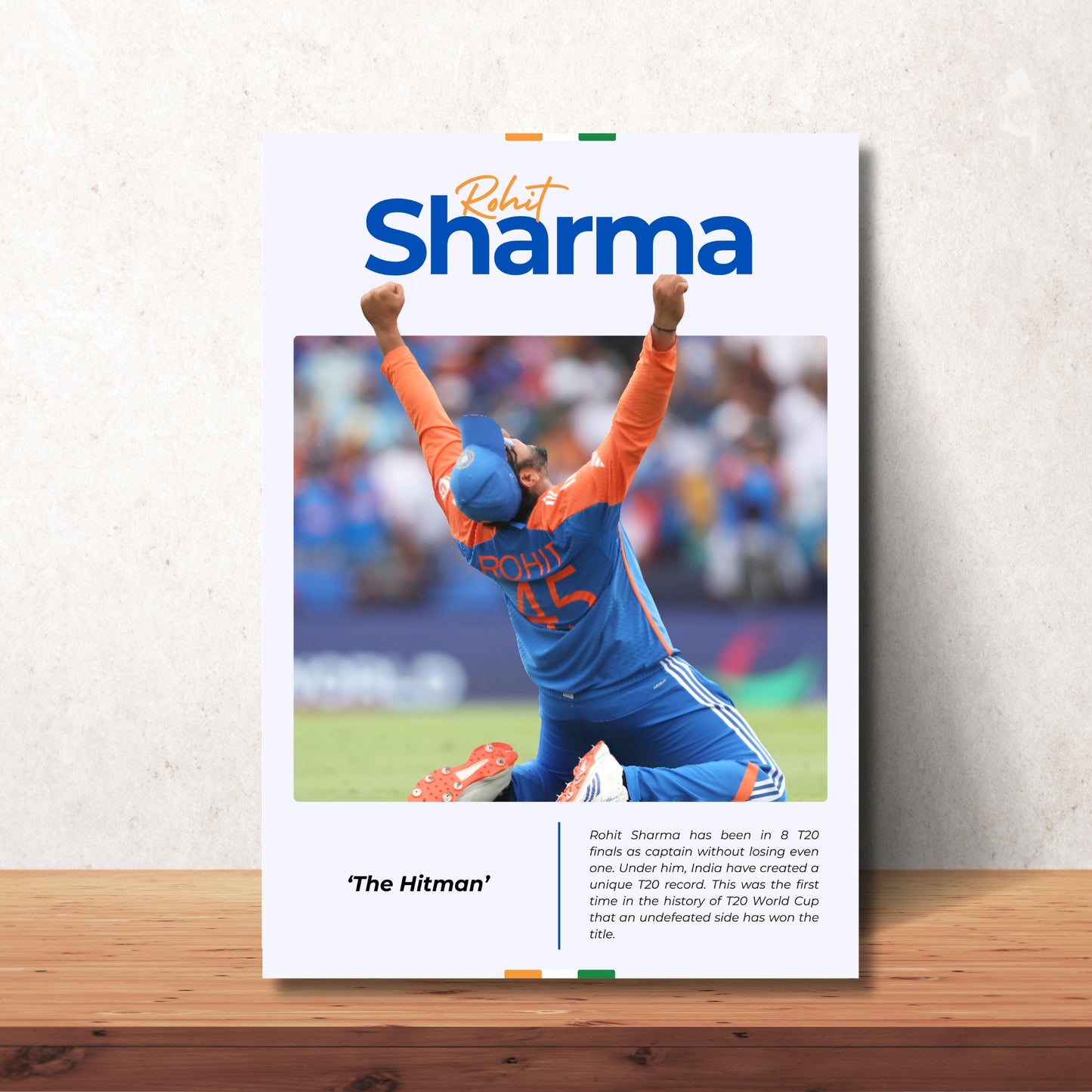 Rohit Sharma Poster Rohit Sharma Hitman World Cup 2024 Framed Poster Rohit Sharma World Cup Metal Poster