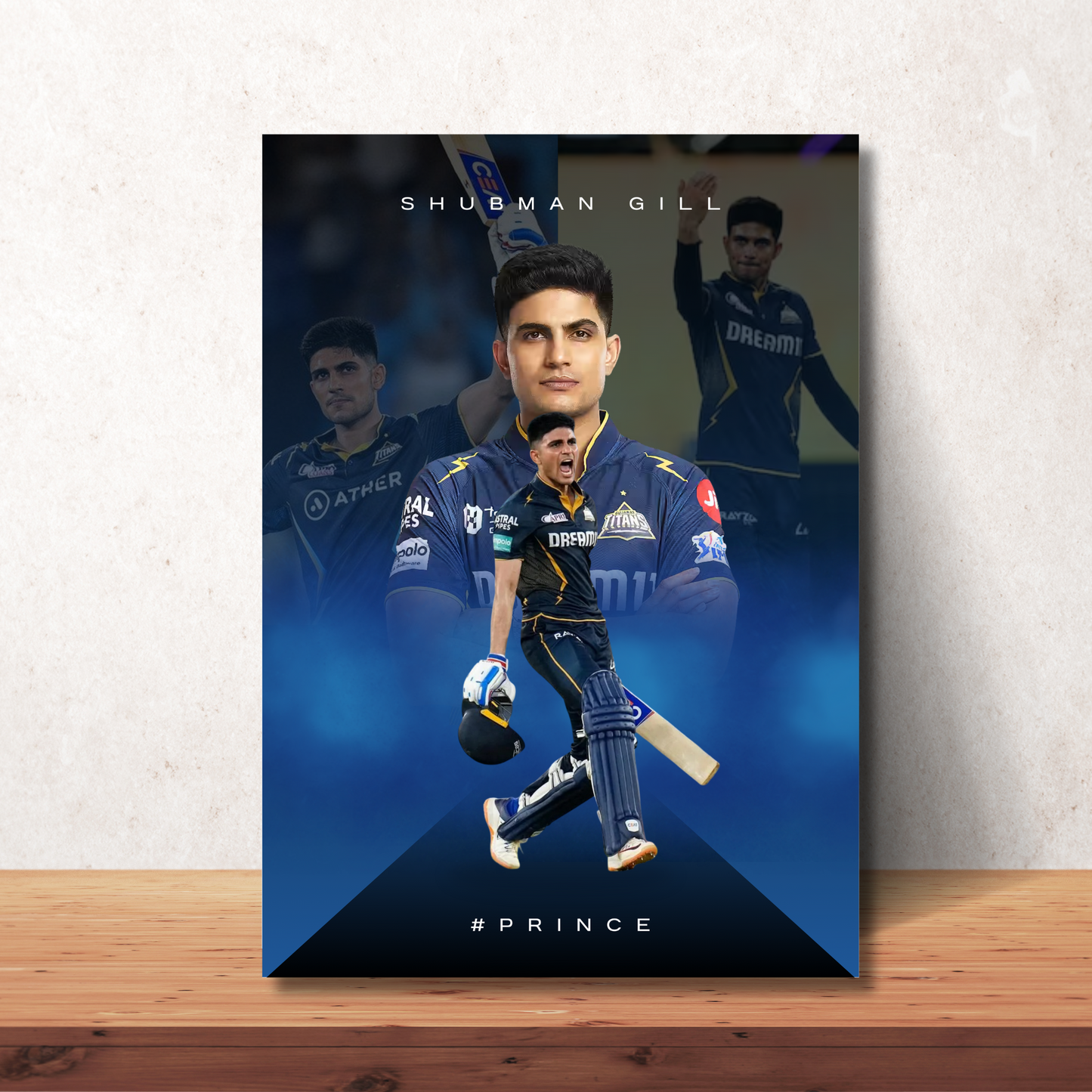 Shubman Gill Gujarat Poster IPL Shubman Gill Prince Framed Poster Shubman GIll Metal Poster
