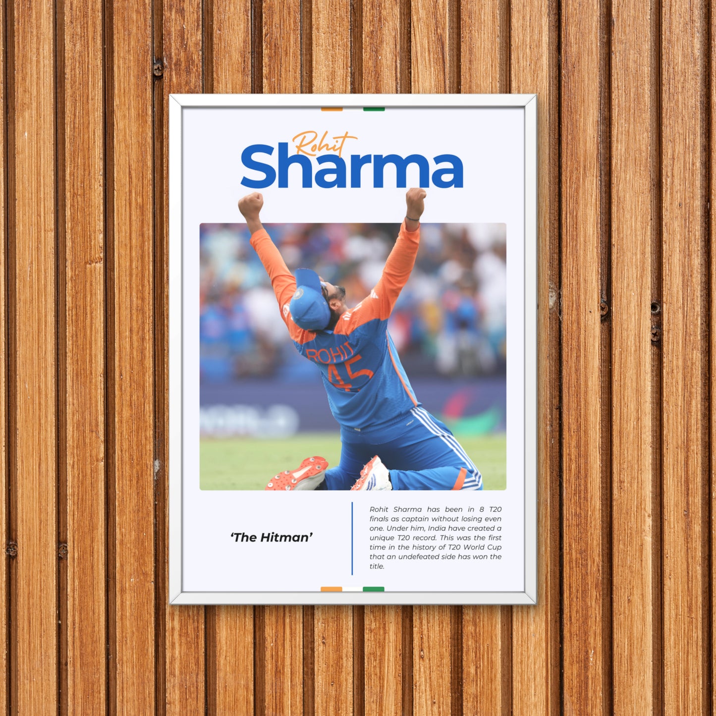 Rohit Sharma Poster Rohit Sharma Hitman World Cup 2024 Framed Poster Rohit Sharma World Cup Metal Poster