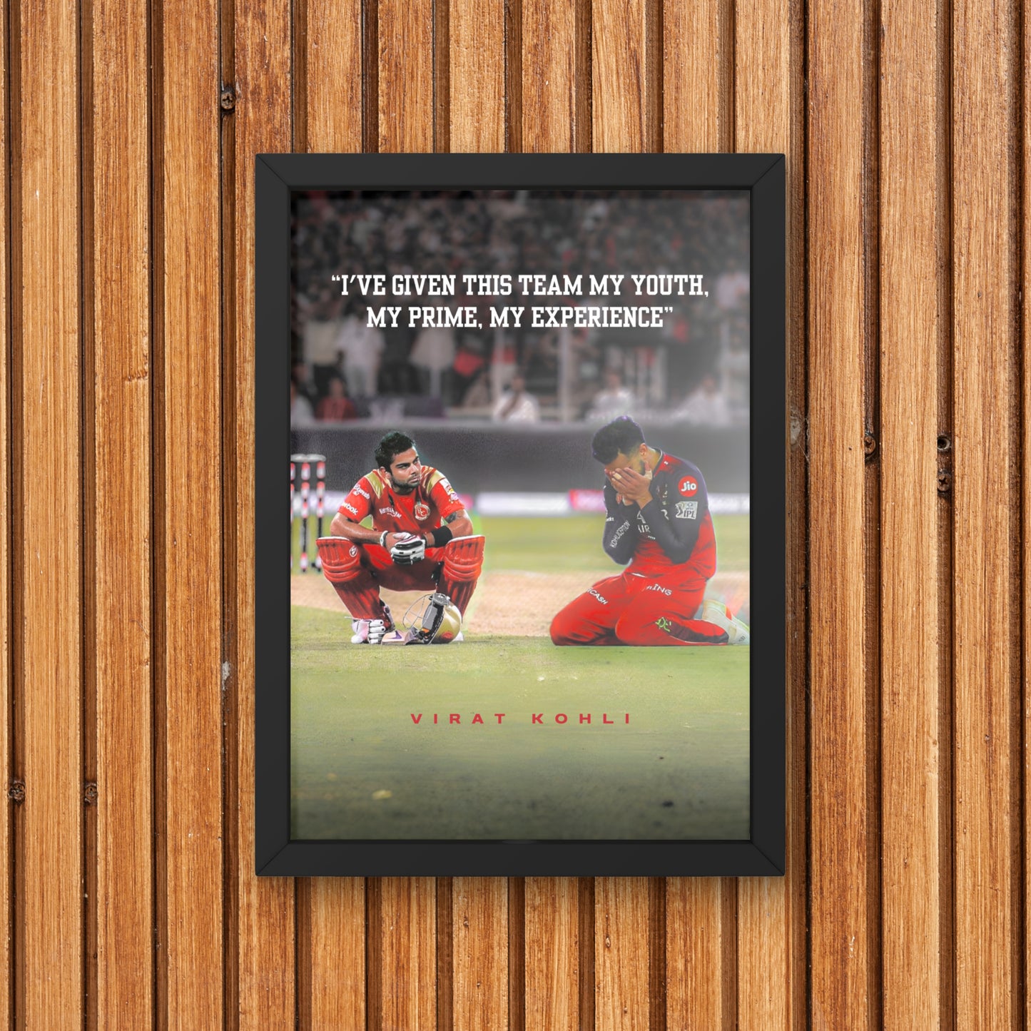 Virat Kohli RCB Champions Poster King Kohli IPL RCB Framed Poster Virat Kohli Metal Poster