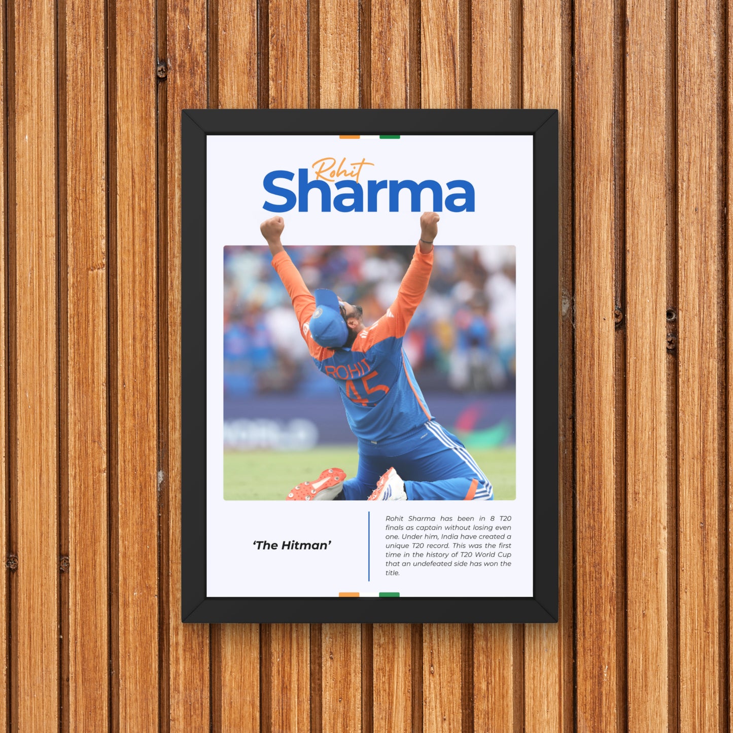 Rohit Sharma Poster Rohit Sharma Hitman World Cup 2024 Framed Poster Rohit Sharma World Cup Metal Poster
