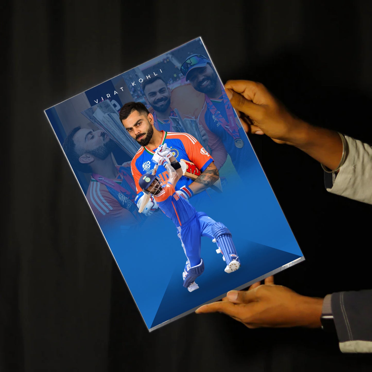 Virat Kohli Team India Poster King Kohli Framed Poster Virat Kohli Metal Poster