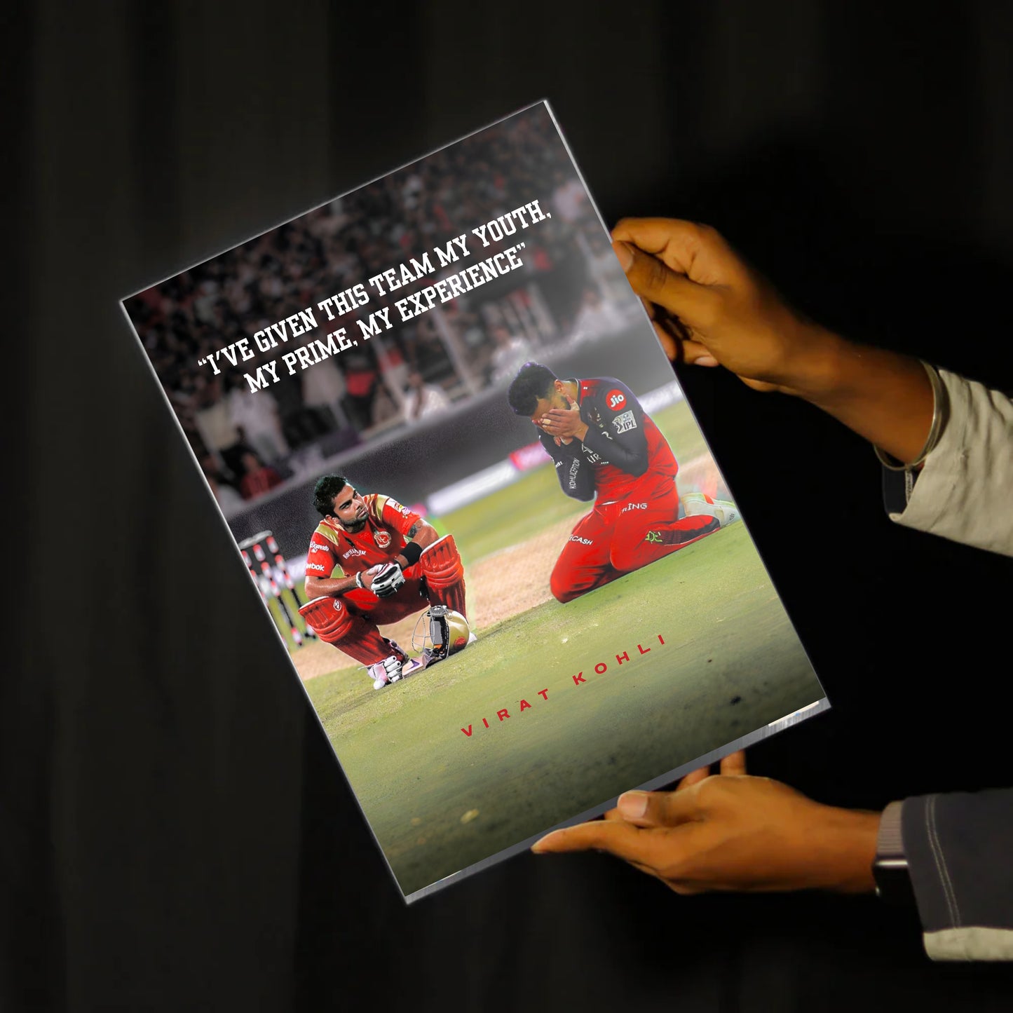 Virat Kohli RCB Champions Poster King Kohli IPL RCB Framed Poster Virat Kohli Metal Poster
