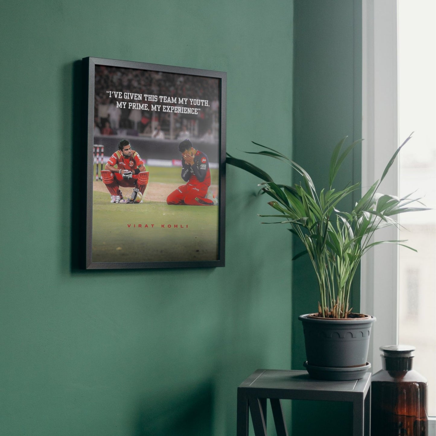 Virat Kohli RCB Champions Poster King Kohli IPL RCB Framed Poster Virat Kohli Metal Poster