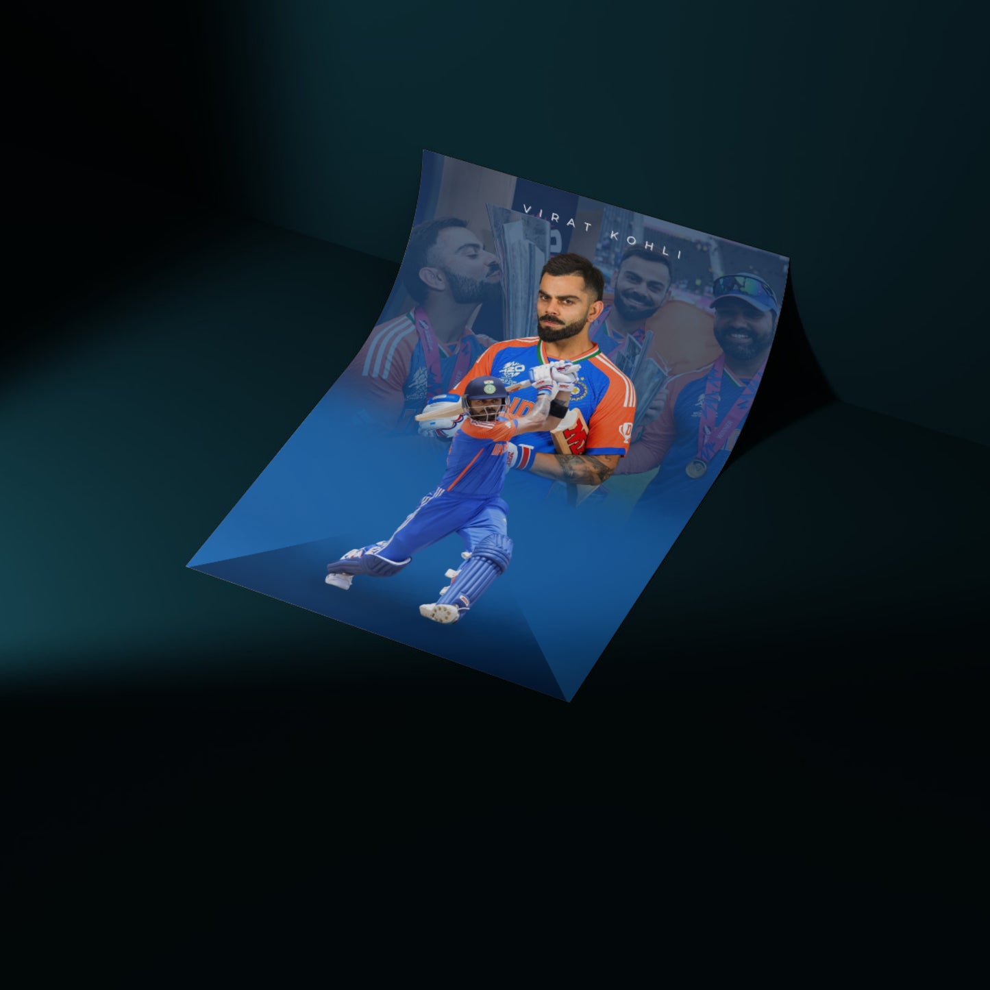 Virat Kohli Team India Poster King Kohli Framed Poster Virat Kohli Metal Poster