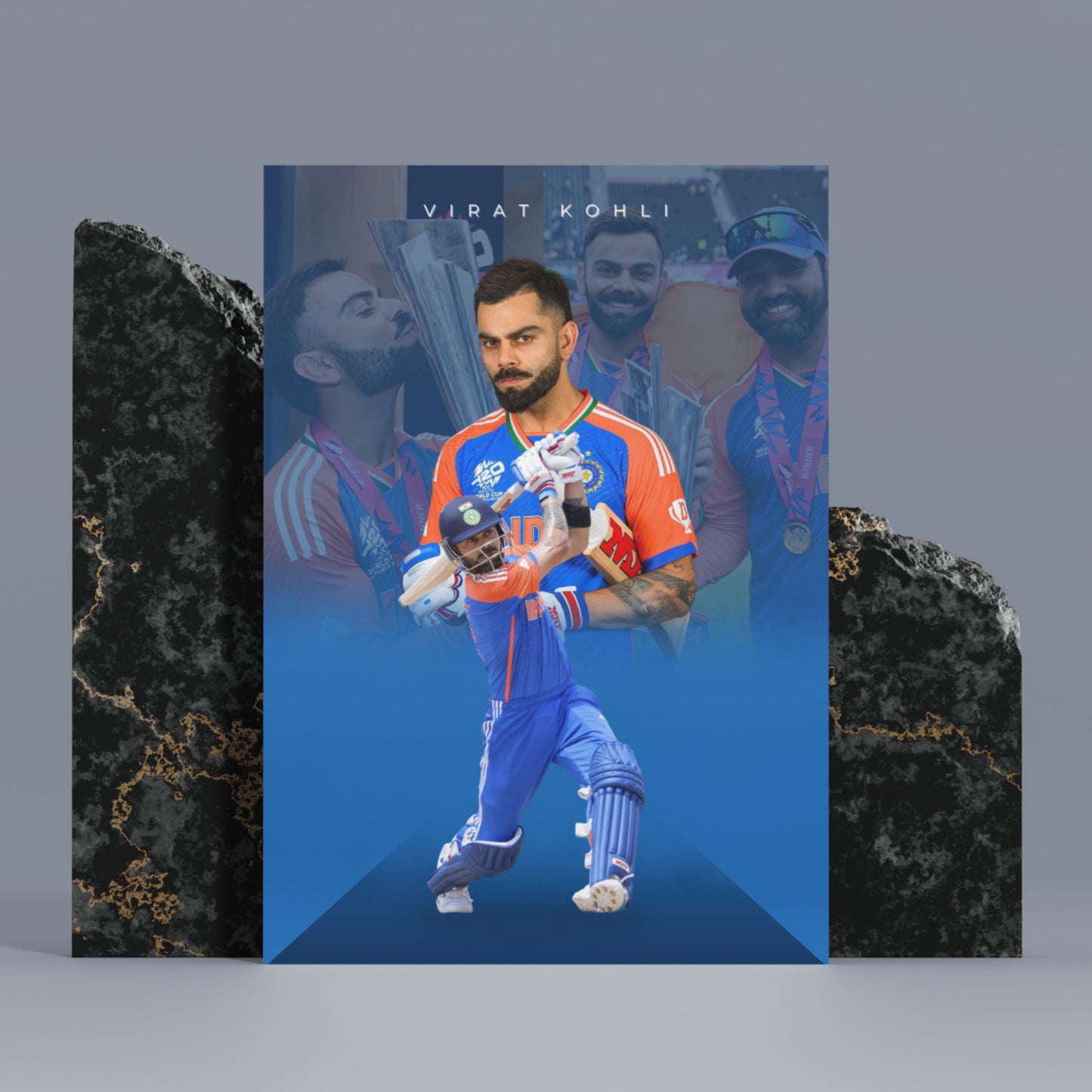 Virat Kohli Team India Poster King Kohli Framed Poster Virat Kohli Metal Poster