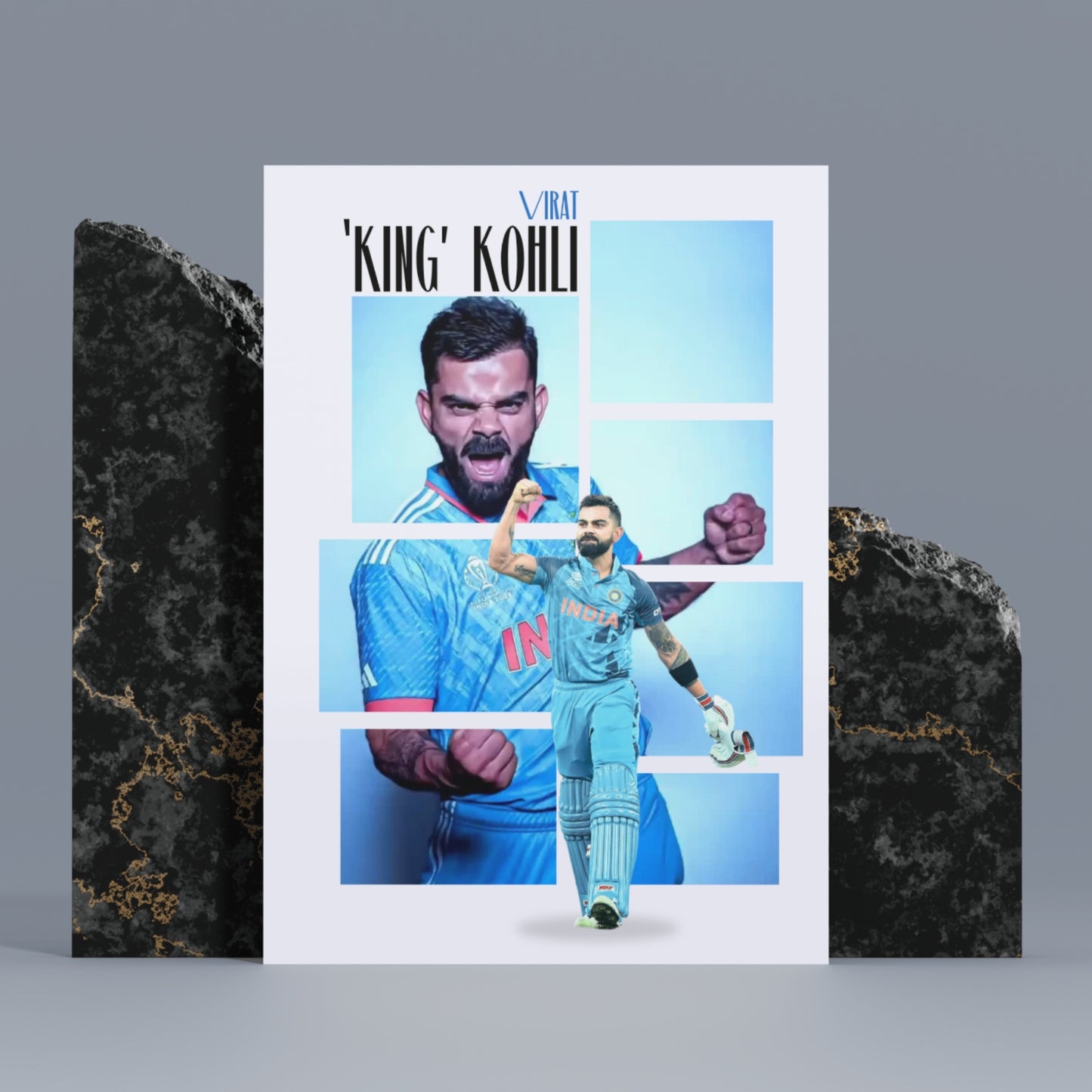 Virat Kohli Team India Poster Virat King Kohli Framed Poster Virat Kohli Metal Poster Virat Kohli Fan Gift