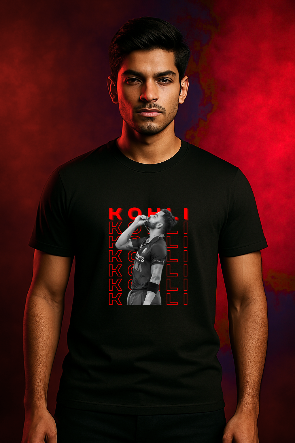 Virat Kohli Graphic T-shirt Virat Kohli Fan Gift Graphic Tee 'Kohli Kohli' Tshirt